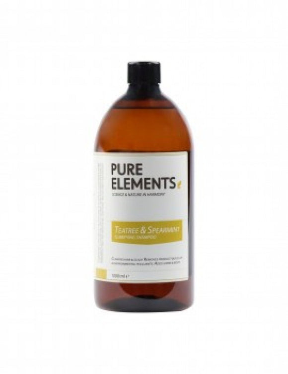 pure element shampooing teatree et spearmint 1000ml